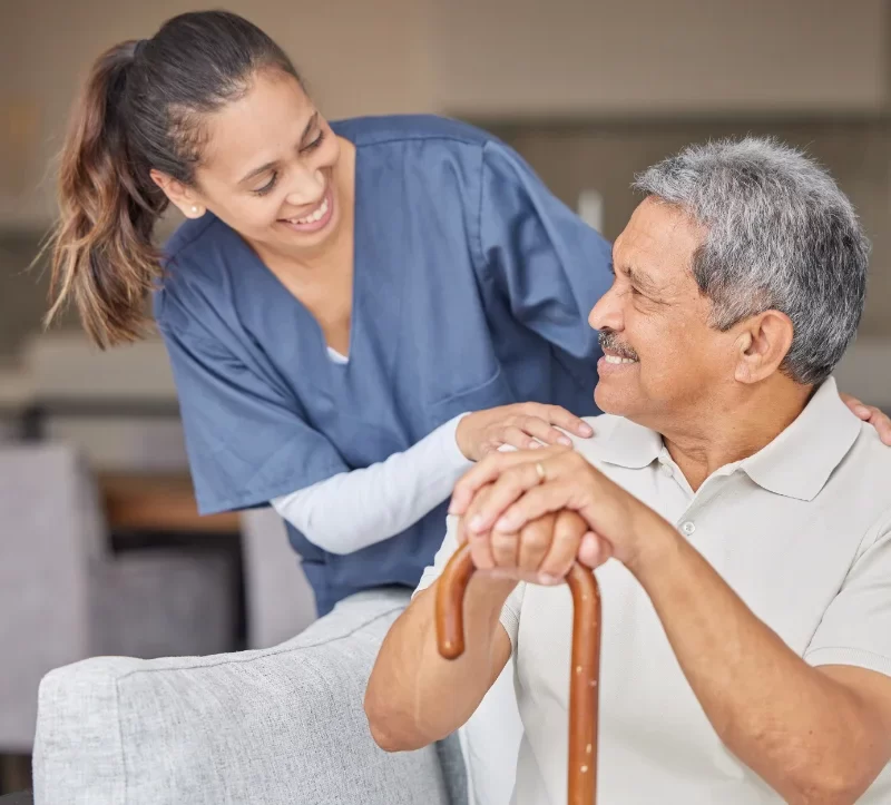 Home Health Aide helping a patient