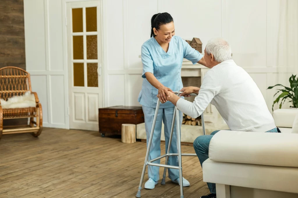 lady with a nurse 
